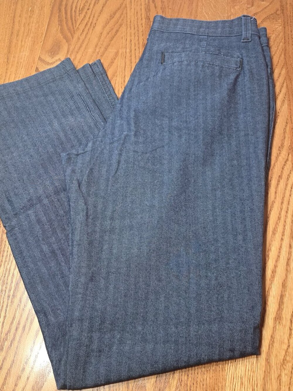 Riders By Lee Straight Leg Pant Women Size 6M Gray Black Stripe